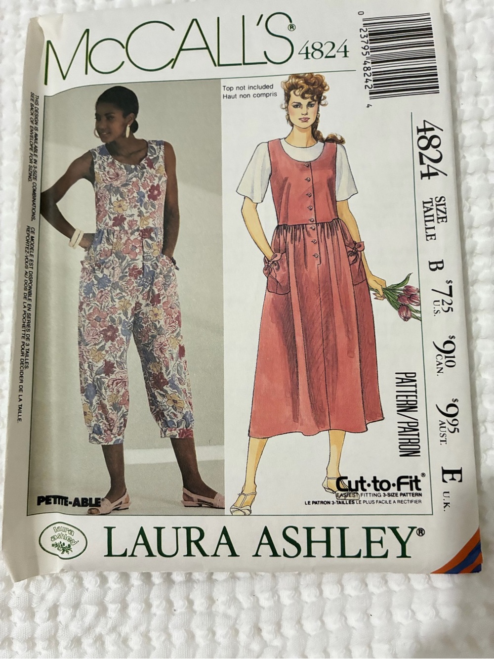 McCALL’s Laura Ashley Floral Cropped Jumpsuit & Button Pinafore Dress
